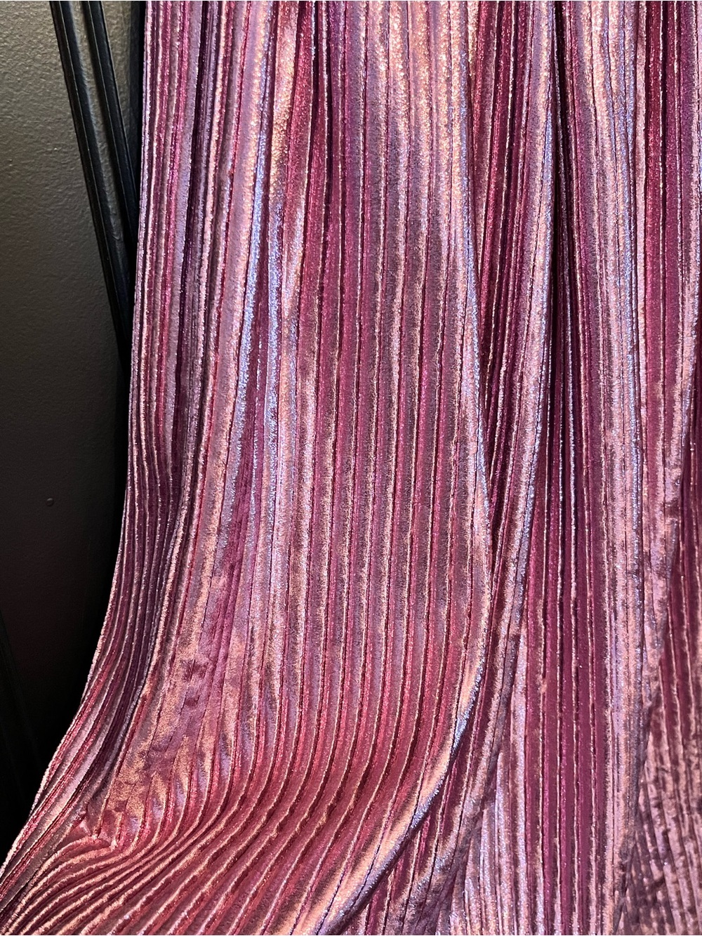 Festive Pleated Midi Skirt in Dusty Rose
